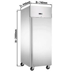 Armoire négative 1 porte 735L inox sur roulettes